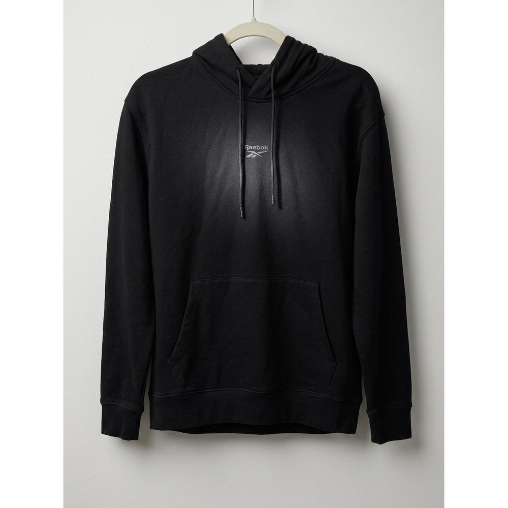 Athleisure Streetwear Hoodie Fleece Logo Reebok Men M Black